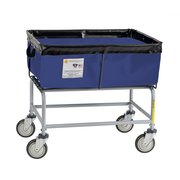 R&B WIRE PRODUCTS Elevated Basket Truck, Vinyl, 3 Bushel, Navy 463NVY
